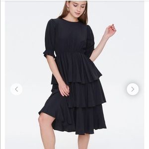 Flounce Tiered Midi Dress